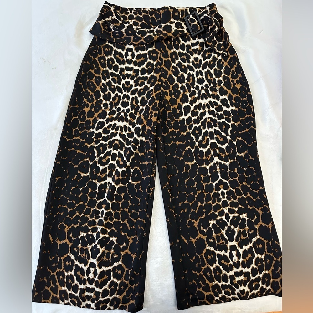 Joseph Ribkoff Leopard Print Wide-leg pant